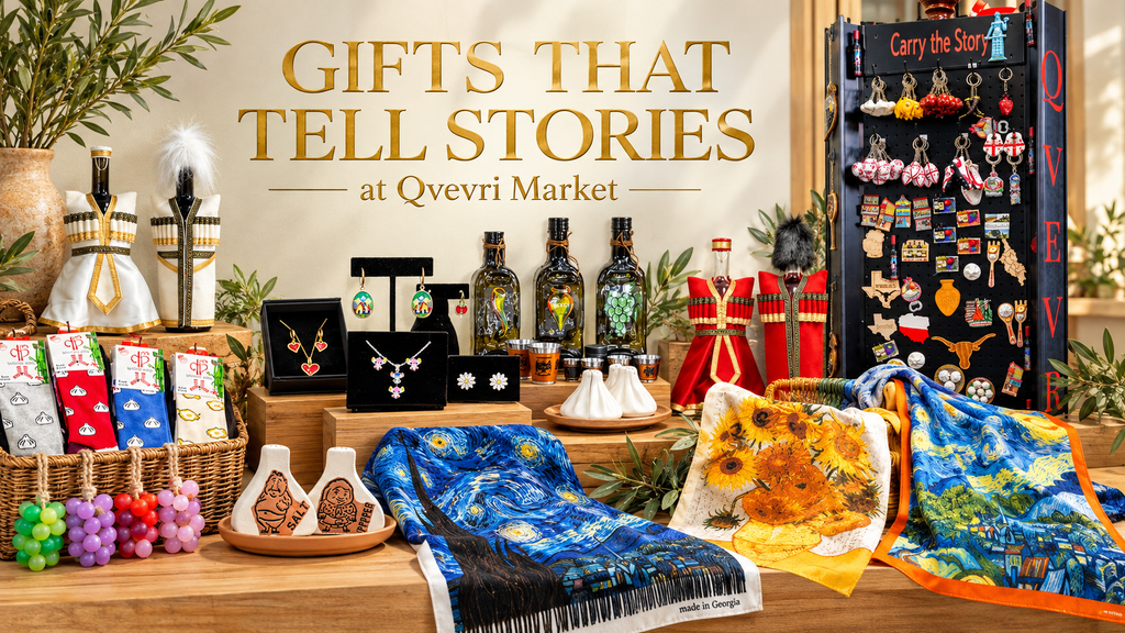 Georgian gifts, jewelry, souvenirs and cultural keepsakes at Qvevri Market