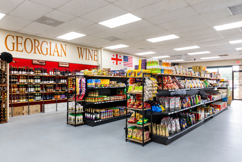Georgian and European specialty products at Qvevri Market for guest product requests